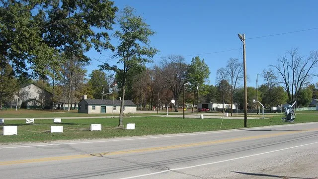 A community park on State Street ( State Road 54 ) on the west side of Dugger , Indiana , United States .