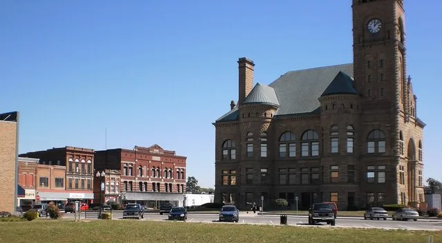 Downtown Hartford City, Indiana in 2010.