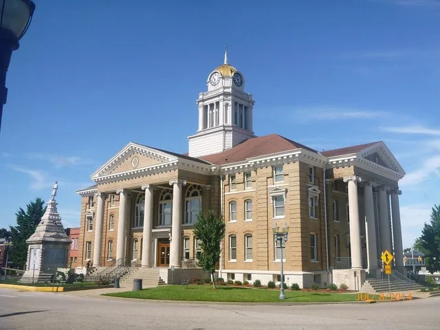 Dubois County Courthouse located on the square in Jasper, Indiana.