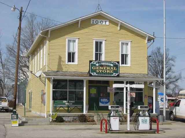 Front of the Laconia General Store, located at 11505 Main Street in Laconia , Indiana , United States .