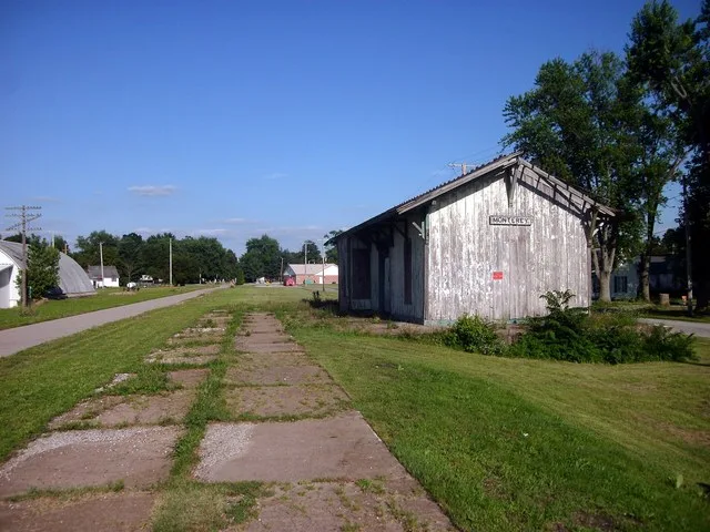The Monterey station on the former Erie Railroad main line in Monterey, Indiana .