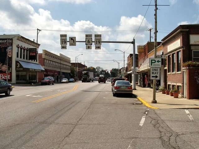 Downtown Nappanee , Indiana .