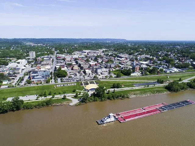 New Albany, Indiana as seen from the Ohio River.
