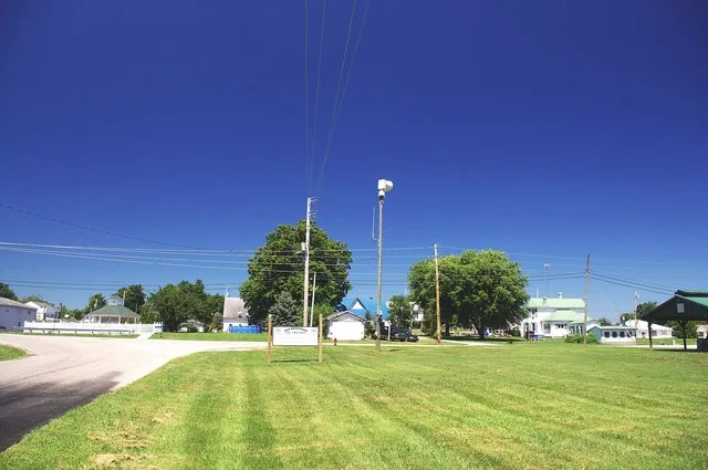 Houses along Fire Lane in New Middletown, Indiana, United States.