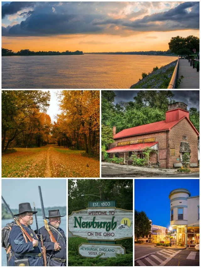 This is a collage of images I took of Newburgh, Indiana