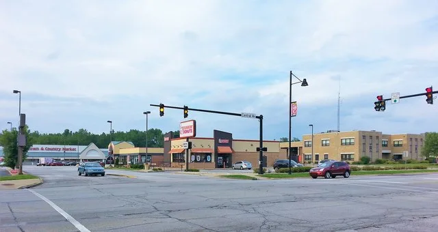 Central Avenue in downtown Portage, Indiana