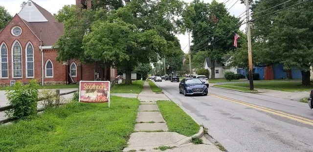 Southport, Indiana, from Southport Road, facing East, a few blocks into town.