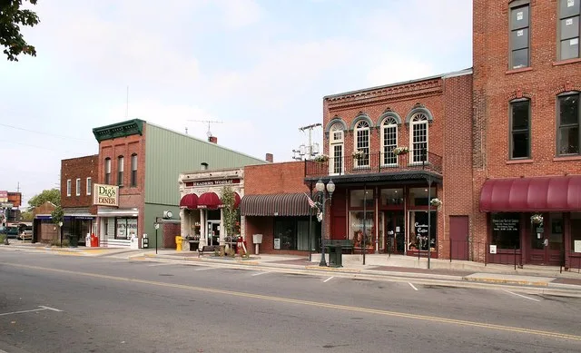 Downtown Warsaw, Indiana , in October 2005.