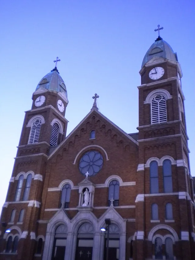 This beautiful church is in Alton, Iowa. It sits at what seems to be the highest part of town. I can see it from my deck in the next town, about 3 miles away. It is beautiful insi...
