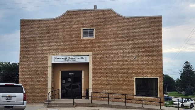 Closup of Bancroft Community Building, Bancroft Nebraska