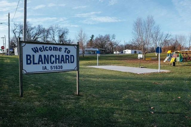 Blanchard Welcome Sign