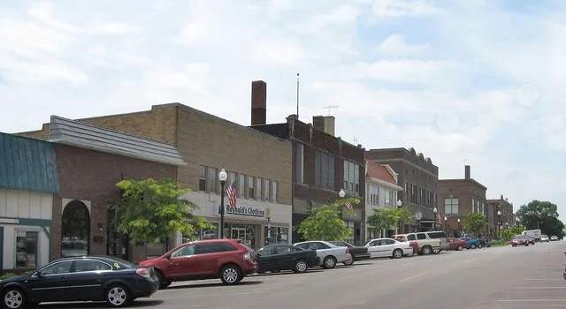 downtown Dension, Iowa