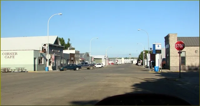 Main Street of Doon, Iowa in July 2013