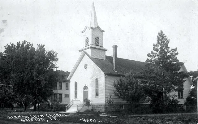 Post card of Lutheran Church in Grafton, IA Circa 1910