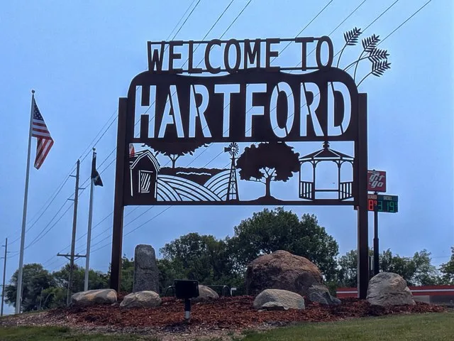 Hartford, Iowa, welcome sign
