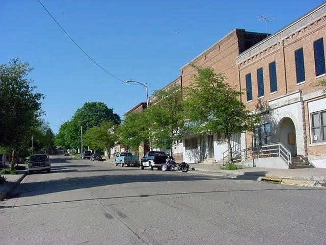 View looking north on High St. in Kellogg . Image taken by Adm58 . Date: May 21, 2002