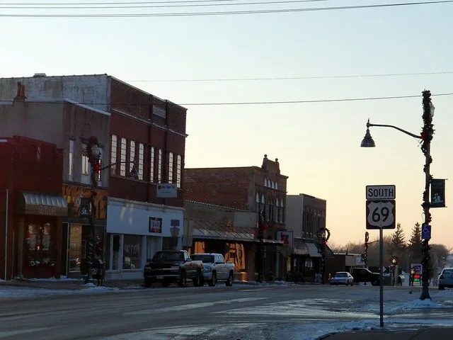 US 69 in Lake Mills, IA