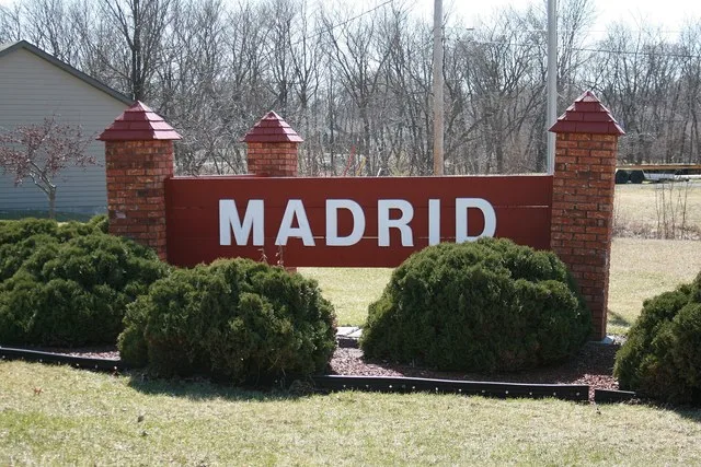 Sign for Madrid, Iowa