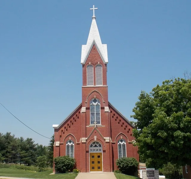 St. Joseph's Catholic Church in Rickardsville, Iowa.
