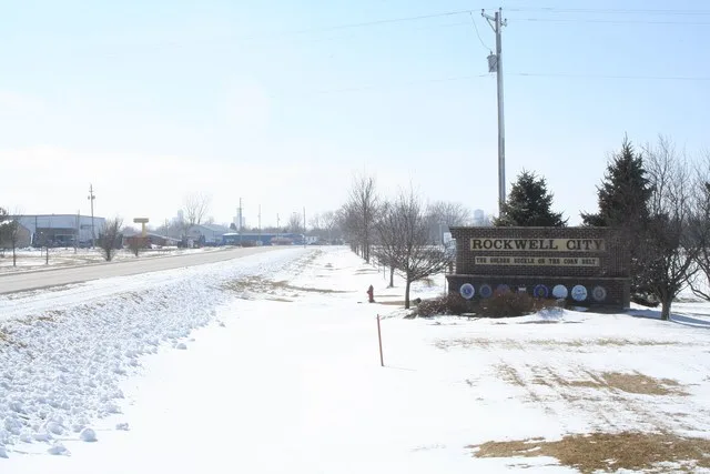 Eastern entrance to Rockwell City Iowa on old US20.