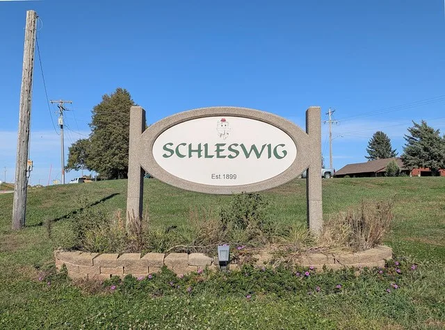 Schleswig, Iowa, Welcome Sign
