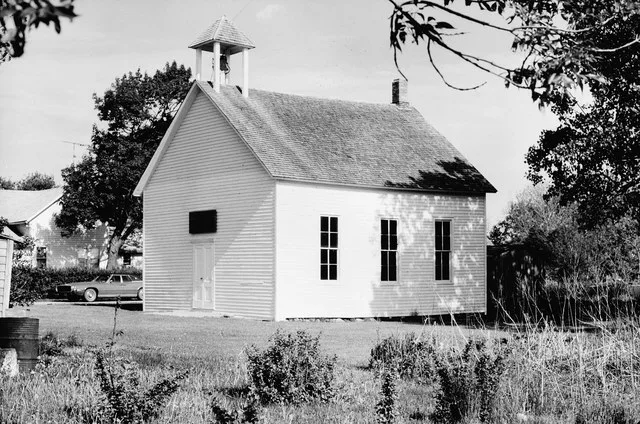 Front and side of the Sheldahl First Norwegian Evangelical Lutheran Church , located at the intersection of Third and Willow in Sheldahl , Iowa , United States . Built in 1883, th...