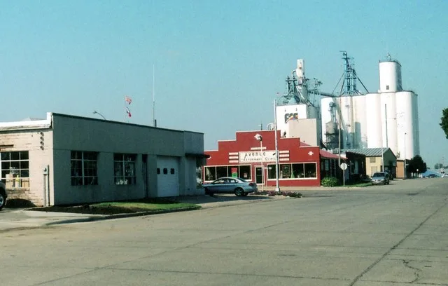(1 in a multiple picture set) This scene in Sioux Center, IA could be captured in almost every farm town in the Midwest. The grain elevators store the seasons' harvest and load tr...