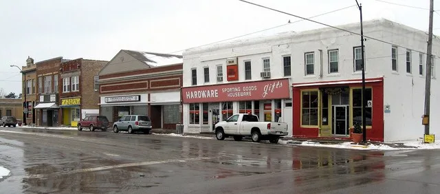 Downtown Solon, Iowa, facing northwest