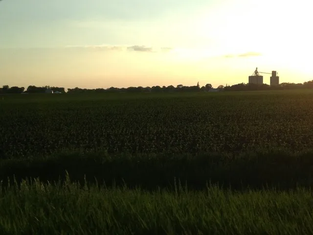 Just outside of Somers, Iowa (view of Somers, Iowa elevator)