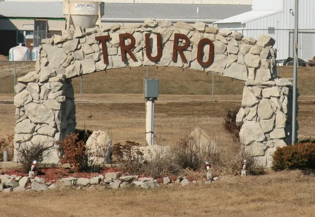 Sign outside Truro, Iowa