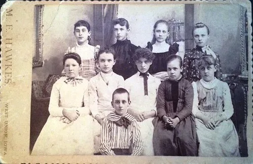 Children in West Union, Iowa - 31 May 1878?