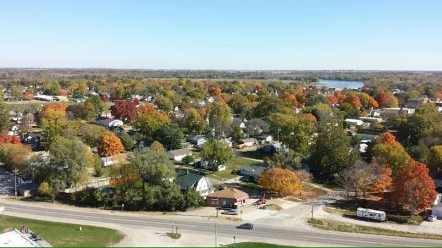 Aerial view of Wapello, Iowa