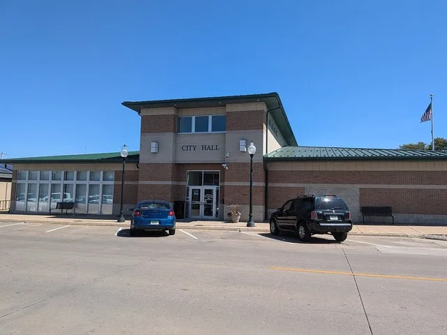 The West Burlington, Iowa, city hall