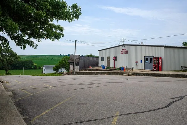 Looking southeast on Center Street.
