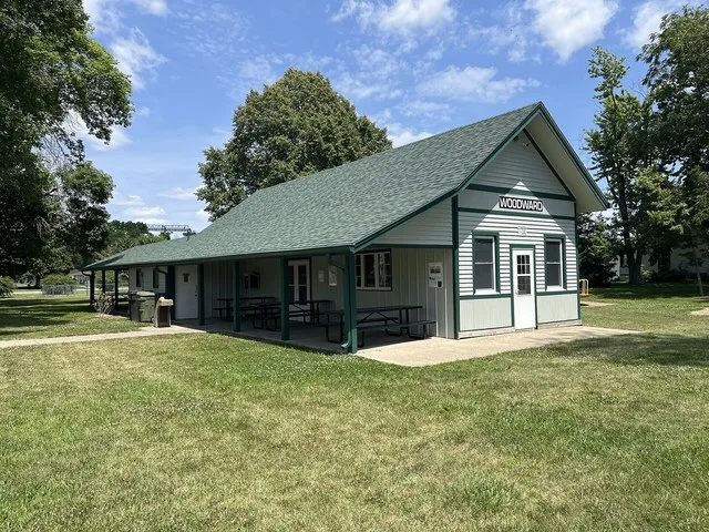 Des Moines and Central Iowa Railroad depot, Woodward, Iowa.