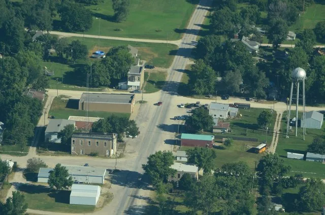 Aerial view of Allen, Kansas