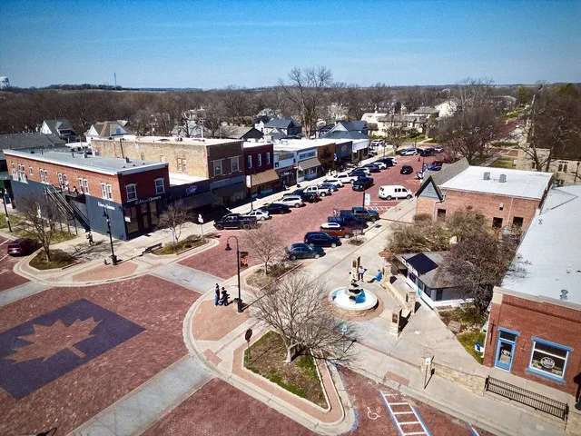 Downtown Baldwin City Kansas photograph by Ian Ballinger