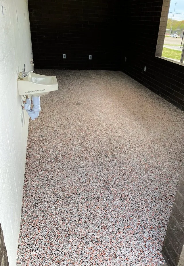 Epoxy Flake Bathroom- Anthem Concrete Coaings- Bonner Springs, KS