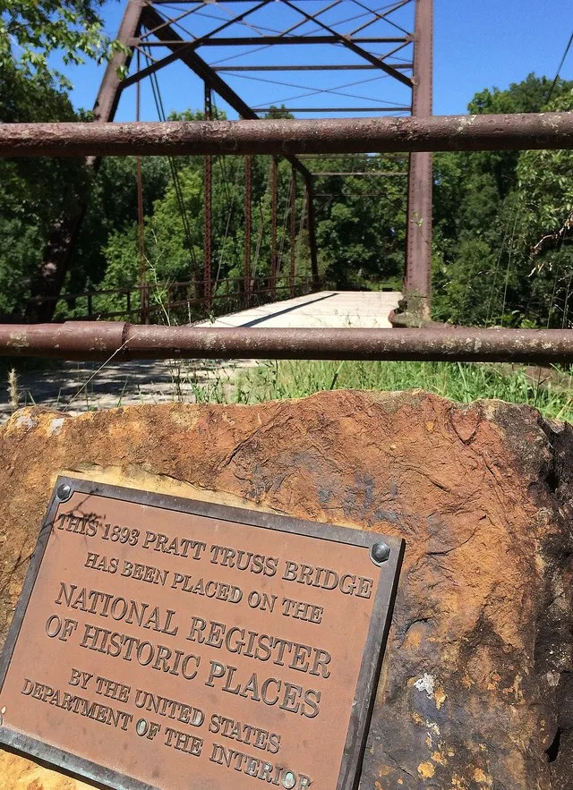 Elk Falls Pratt Truss Bridge Co-historian Bruce Hadley.