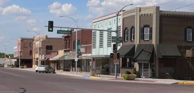 Downtown Goodland, Kansas : east side of Main, looking northeast from about 11th.