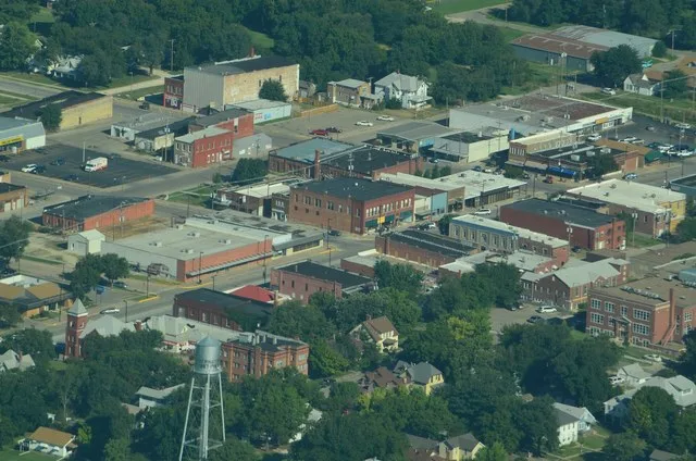 Aerial view of Herington, Kansas