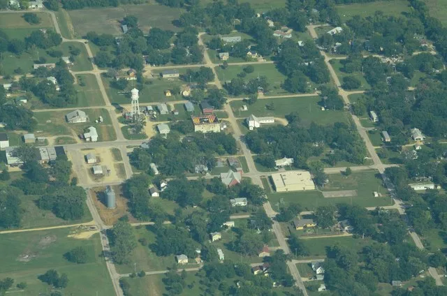 Aerial View of La Harpe, Kansas