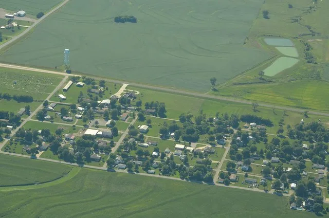 Aerial view of Lancaster, Kansas
