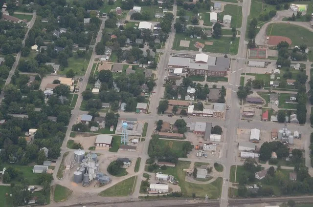 Aerial view of Lebo Kansas