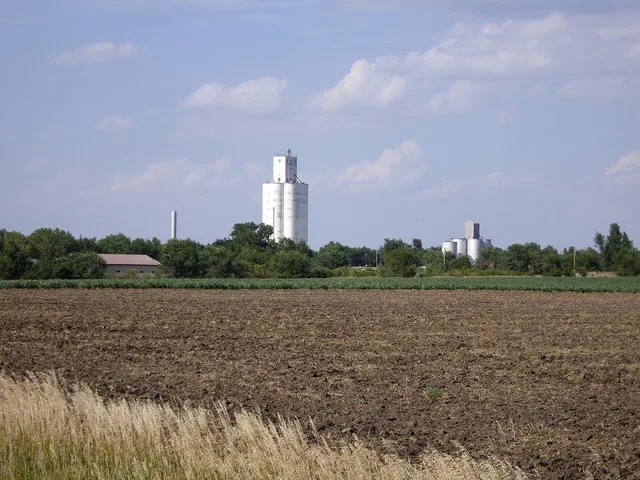 City Skyline, Lehigh, Kansas , 67073, USA . Looking north-northeast from State Highway 168. Photo by Steve Meirowsky on August 7, 2010.