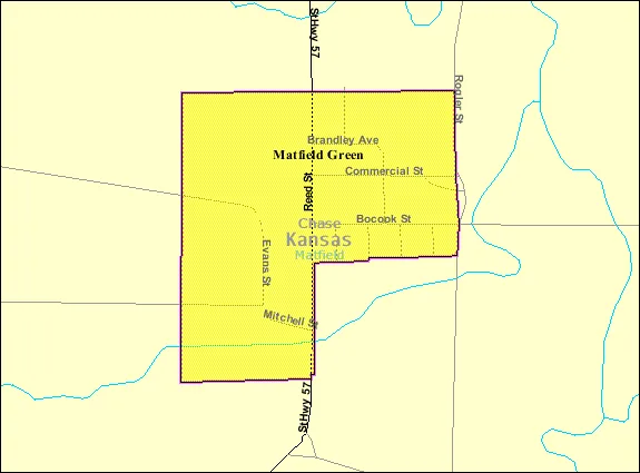 Map of Matfield Green, Kansas