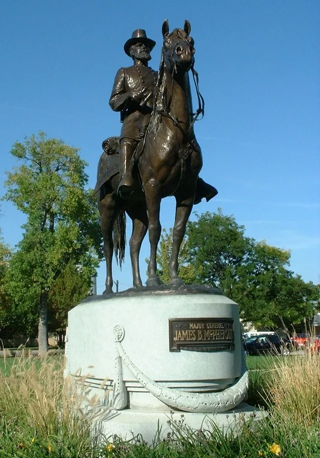 Sculpture of James B. McPherson in McPherson, Kansas , U.S.