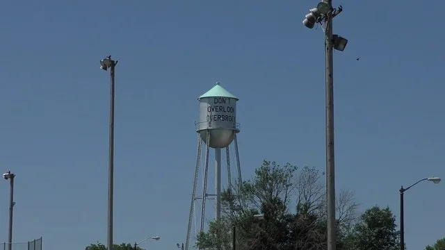 Overbrook, Kansas water tower