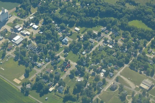 Aerial view of Robinson, Kansas