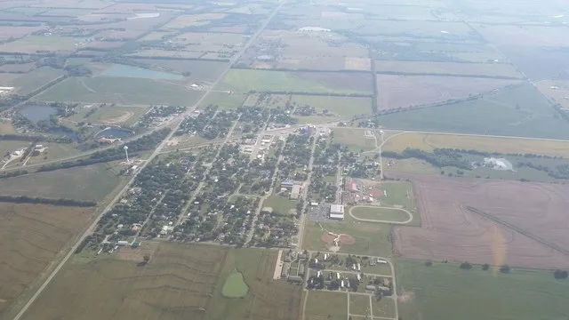 Aerial photograph of Udall, KS